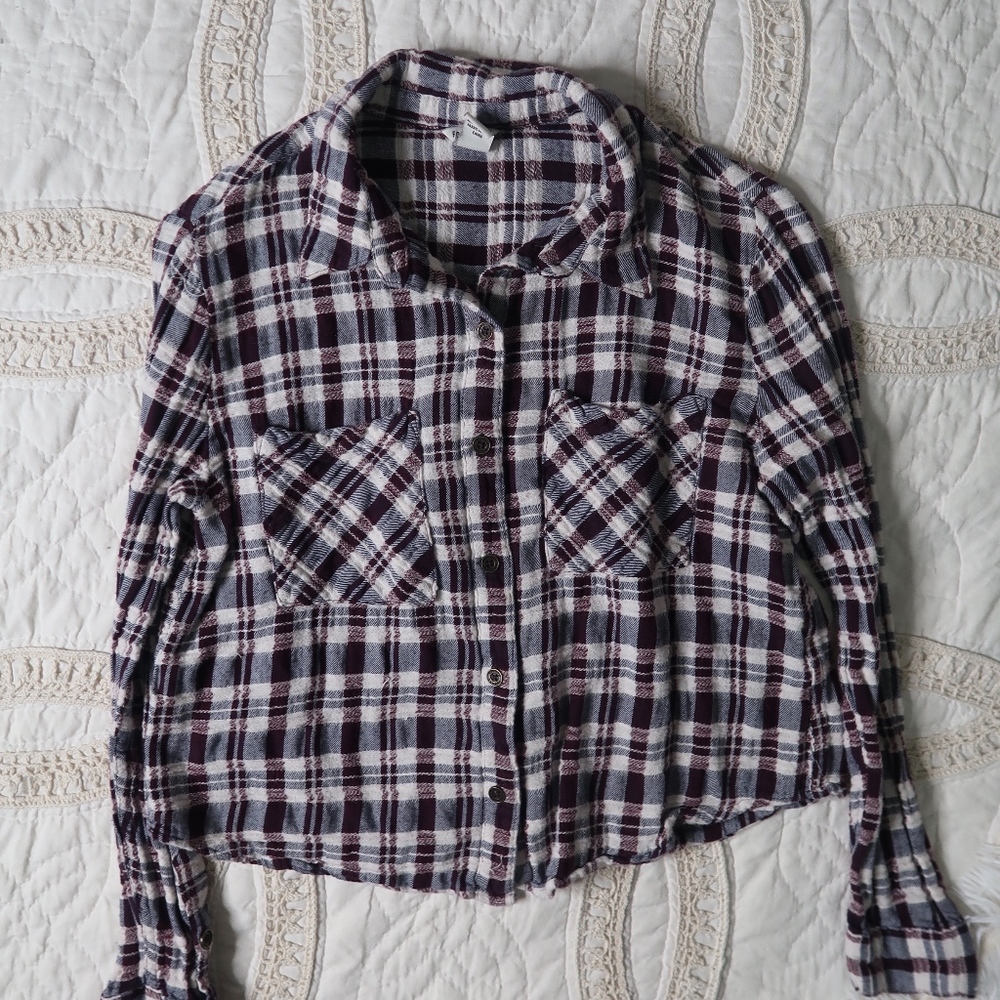 Burgundy Forever 21 Flannel